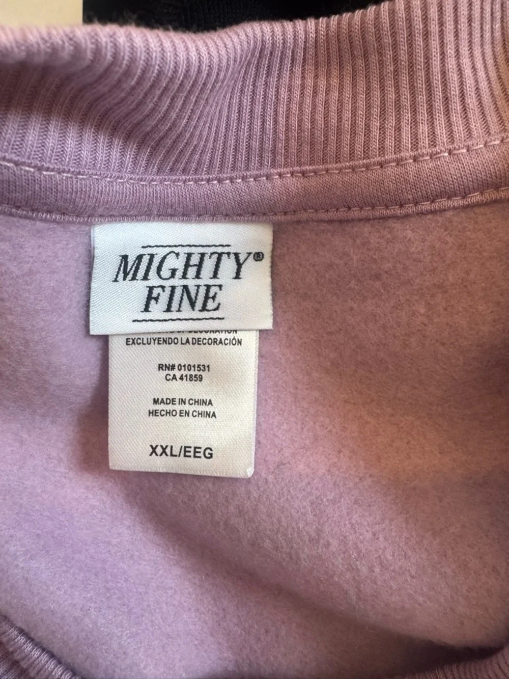 Mighty Fine Soft Lavender Crewneck Sweatshirt - Picture 4 of 4